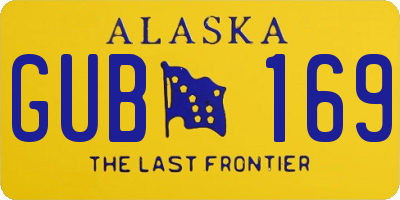 AK license plate GUB169
