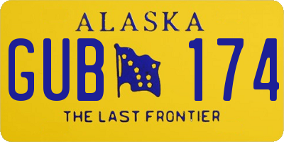 AK license plate GUB174