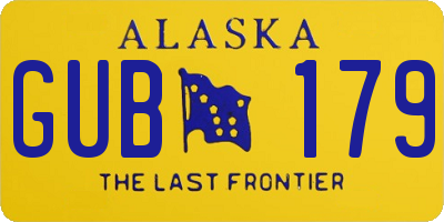 AK license plate GUB179