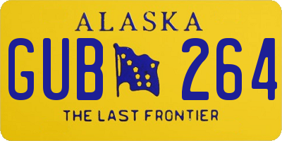 AK license plate GUB264