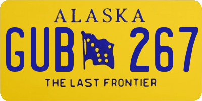 AK license plate GUB267