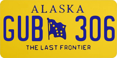 AK license plate GUB306