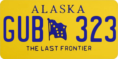 AK license plate GUB323
