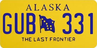 AK license plate GUB331