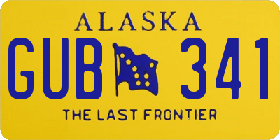 AK license plate GUB341