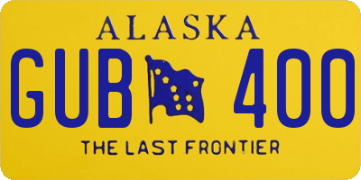 AK license plate GUB400