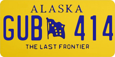 AK license plate GUB414