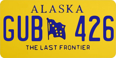 AK license plate GUB426