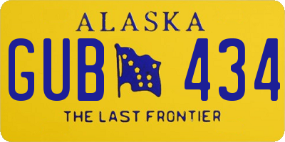 AK license plate GUB434
