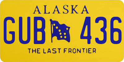 AK license plate GUB436