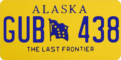 AK license plate GUB438