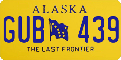 AK license plate GUB439