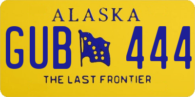 AK license plate GUB444