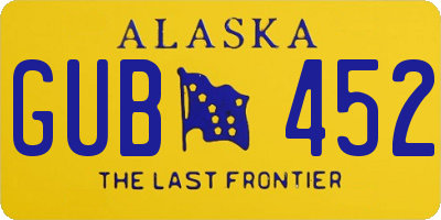 AK license plate GUB452