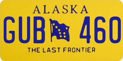 AK license plate GUB460