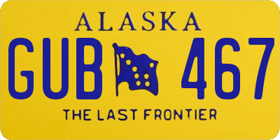 AK license plate GUB467