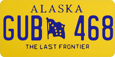 AK license plate GUB468