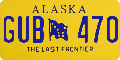 AK license plate GUB470