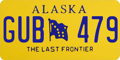 AK license plate GUB479