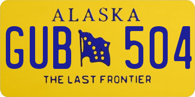AK license plate GUB504