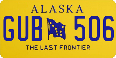 AK license plate GUB506