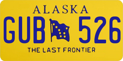 AK license plate GUB526