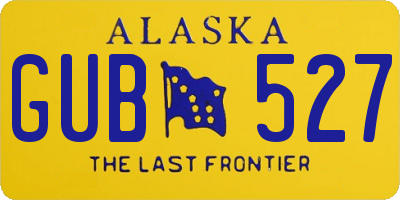 AK license plate GUB527