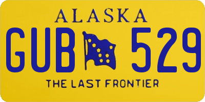 AK license plate GUB529