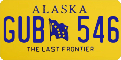 AK license plate GUB546