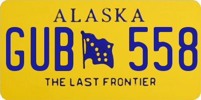 AK license plate GUB558