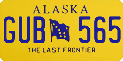 AK license plate GUB565