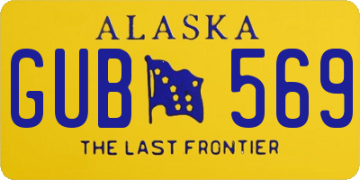 AK license plate GUB569