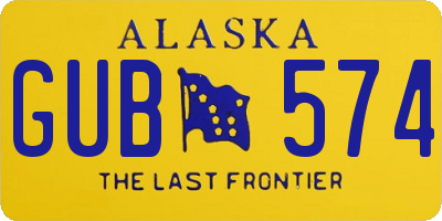 AK license plate GUB574