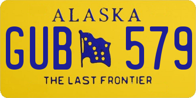 AK license plate GUB579