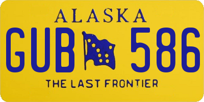 AK license plate GUB586