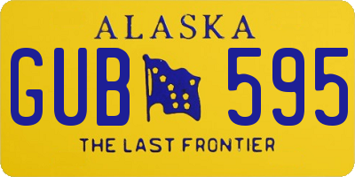 AK license plate GUB595