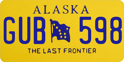 AK license plate GUB598