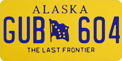 AK license plate GUB604
