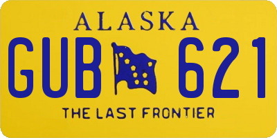 AK license plate GUB621