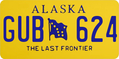 AK license plate GUB624