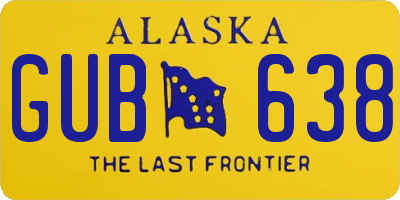 AK license plate GUB638