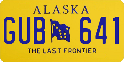 AK license plate GUB641