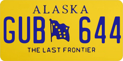AK license plate GUB644