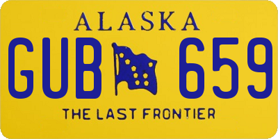 AK license plate GUB659