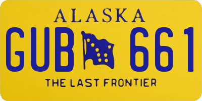 AK license plate GUB661