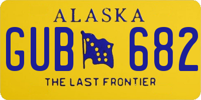 AK license plate GUB682