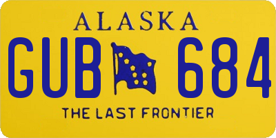 AK license plate GUB684