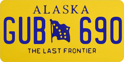 AK license plate GUB690