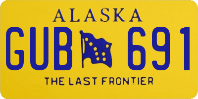 AK license plate GUB691