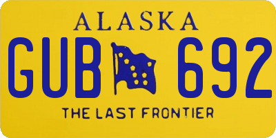 AK license plate GUB692